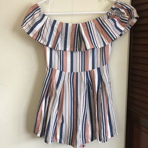 Colorful Off The Shoulder Romper